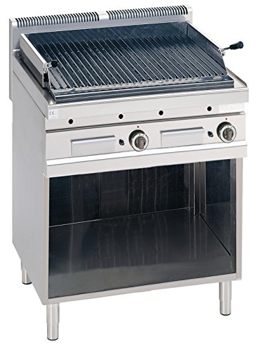 Preisvergleich Produktbild Gas-Lavasteingrill, mit offenem Unterbau, 800x700x900 mm