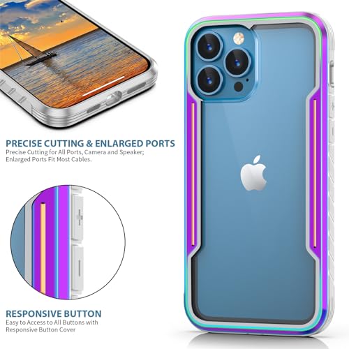 Coque iPhone 15 Pro Max cadre métal durable antichoc TPU arrière PC - 6