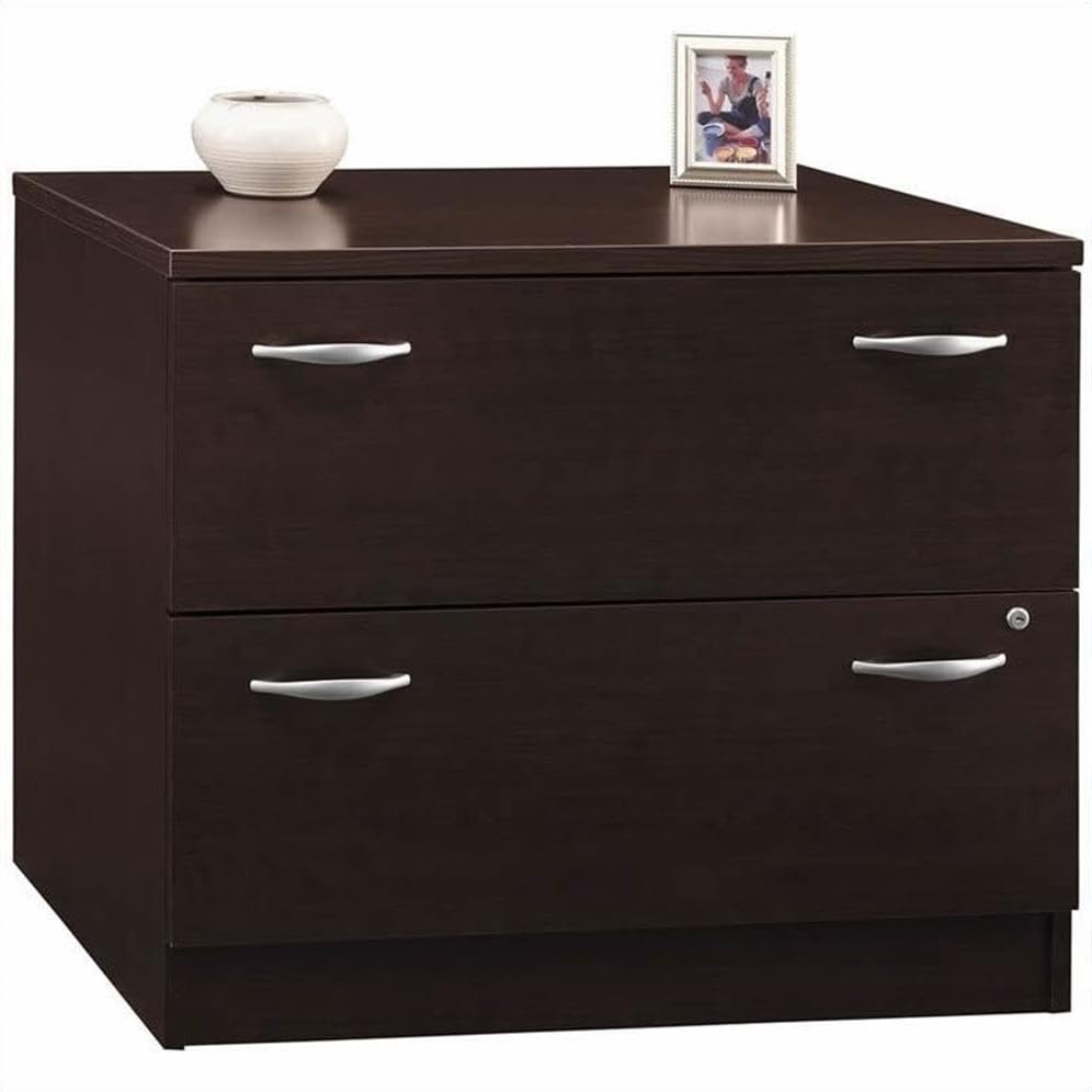 Bush Corsa Series U-Shaped Desk with Hutch in Mocha Cherry