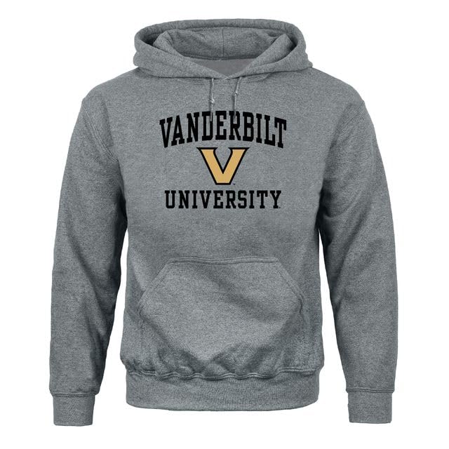 Barnesmith Vanderbilt University Vandy Commodores Hooded Sweatshirt Heritage Charcoal Grey Small