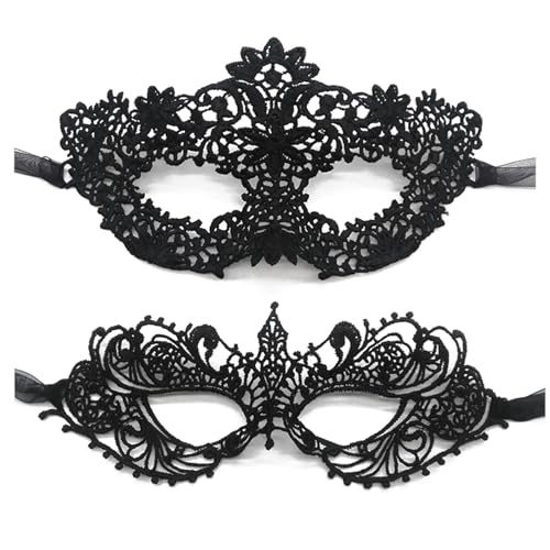 TFTSR Masquerade Masks for Women Couples Men Mardi Gras Mask Girls Black Gold Lace Eyes Costume Adults Venetian Party Dress