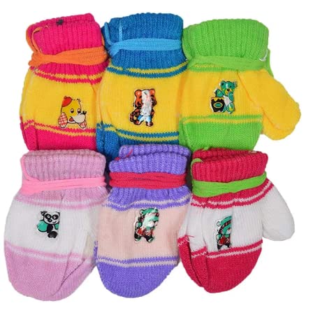 New Baby Boy/Girl Gloves In Purple & White Colour Jersey Stuff From 0 to 4 Years