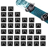 36Pcs Snowboard Stomp Pad Studs Pyramid Snowboard Grip Stomp Pad Snowboarding Anti Slip Metal Grip Snowboard Step Pad Self Adhesive Snow Board Mat Provides Extra Grip for Men Women Skiing Black