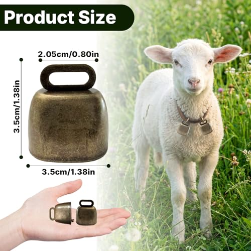 10 Stück Kuhglocke Handwerk, Ziegenglocke Bauernhof Tierglocken Glocken Metall Haustiere DIY Dekoration Anti-Diebstahl Sehr Laute Für Rinder Kuh Pferd Schafe
