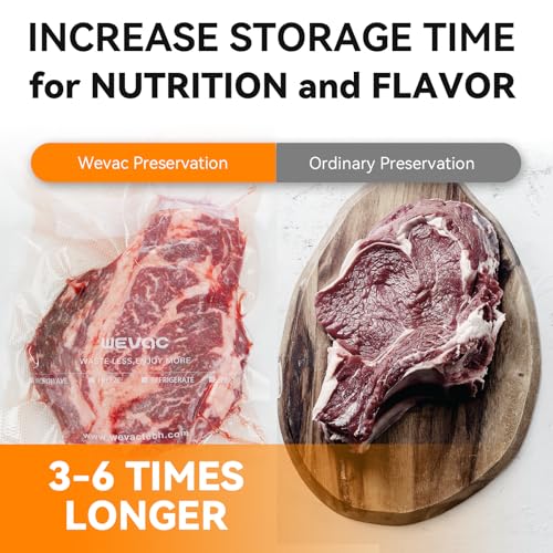 Wevac CHU-FANG-83 8 Inch X 150’ Food Vacuum Seal Roll Keeper With Cutter, Ideal Vacuum Sealer Bags thumb #6