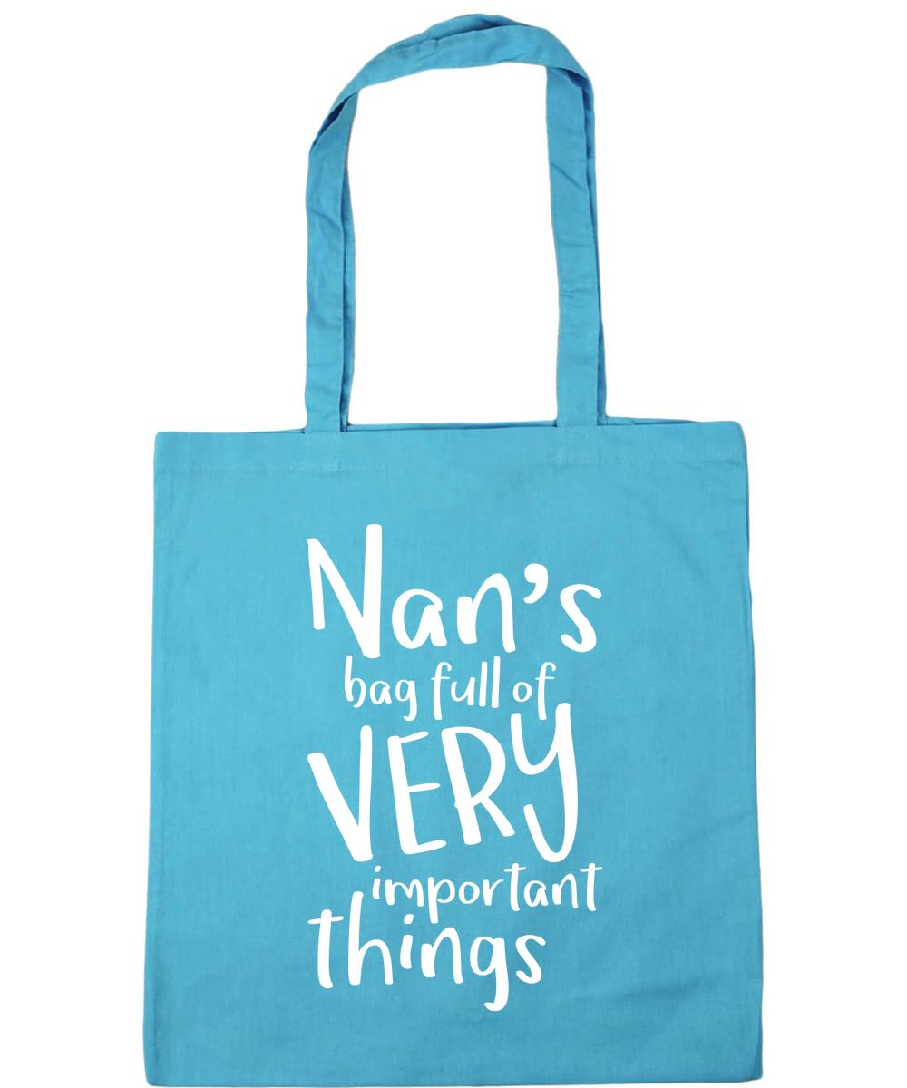 Hippowarehouse Nan's Bag Full of Very Important Things Tote Shopping Gym Beach Bag 42cm x38cm, 10 litres