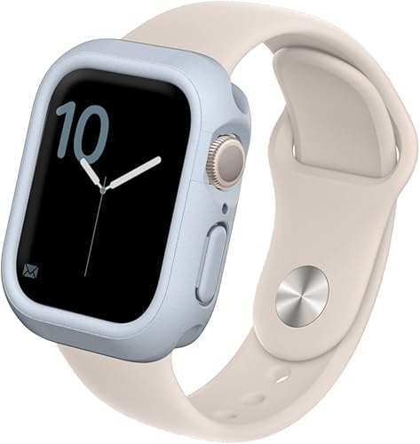 RHINOSHIELD Funda protectora delgada, ligera y absorbente de golpes, compatible con Apple Watch Series 9, 8, 7 (1.61 pulgadas), color gris ceniza