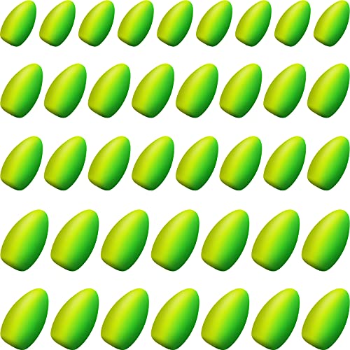 Skylety 60 Pcs Pompano rig Float Foam, S, M, L, Yellow Green