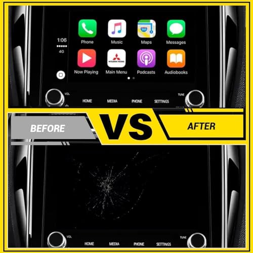 Image of 8 inch Touch Screen Digitizer Replacement for Mitsubishi Outlander 2019-2022 LCD Display Radio Screen Replaces 8740A130, 8740A040, 8740A076