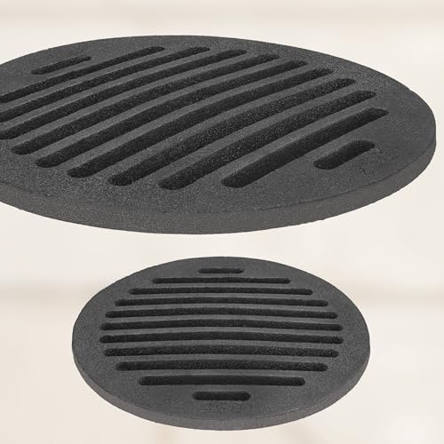 KOTARBAU® Rejilla de Hierro Fundido para Chimenea, Ø 25 cm, Rejilla para Cenizas, Rejilla Redonda para chimeneas, Estufas, Parilla Resistente - imagen 7