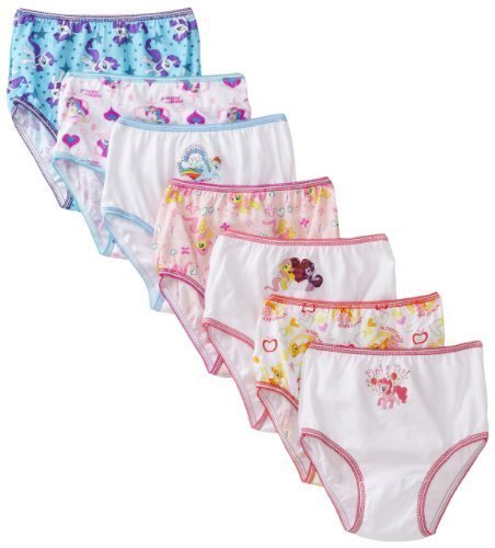 My Little Pony Girls' 100% Combed Cotton Underwear Multipacks in Sizes 2/3tt, 4t, 4, 6 and 8