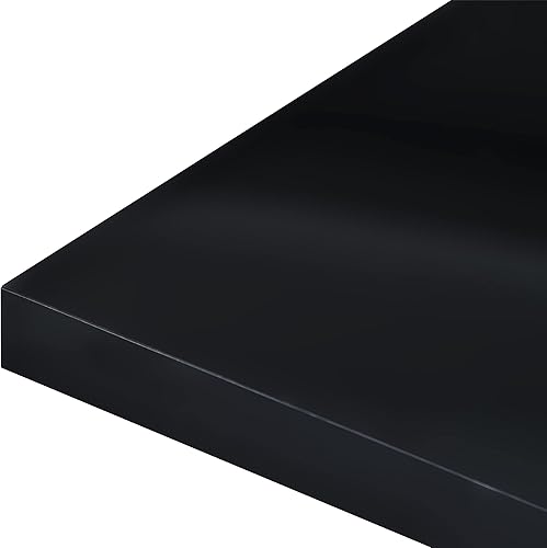 Miniatura 8 de Mesa auxiliar de alto brillo con cajones y compartimento oculto, parte superior deslizante, mesa central moderna con almacenamiento, mesa auxiliar