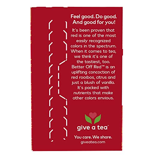 Now Foods Give A Tea™ Better Off Red™ Rooibos Tea With A Vanilla-Citrus Blush, Caffeine-Free, 24 Bags #TOP2