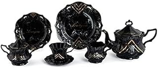 lotus Carmen Black Tea Set 24 Pcs - 1002232 (6 pie plates + 6 gateau plates + 6 bowls of soup + 6 skewers)