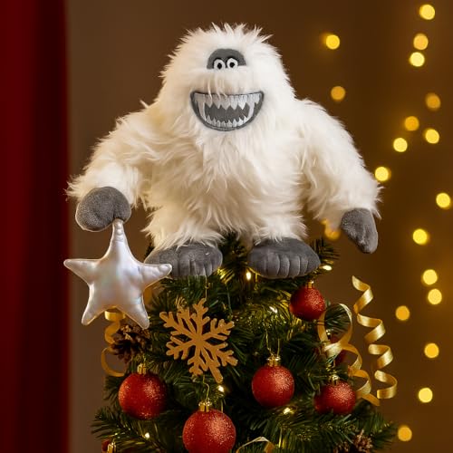 Christmas Tree Topper 27cm/11 Inch Abominable Snowman Abominable Snowman Plush Abominable Snowman Tree Topper Snow Monster Stuffed Christmas Tree Topper (Gray)