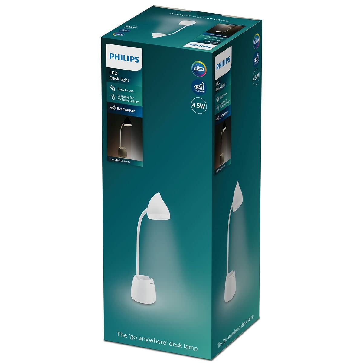 Philips Lampa na Biurko, Biały, 15.5 x 9.5 x 39 cm