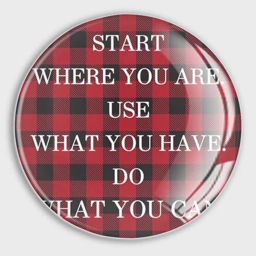 Luckluccy Start Where You are. Use What You Have. Do What You Can Fridge Magnets Magnets Glass Magnet Decor for Dishwasher Classroom Whiteboard School Lockers, 2 PCS, Style-2, s46ry0bm1uvm