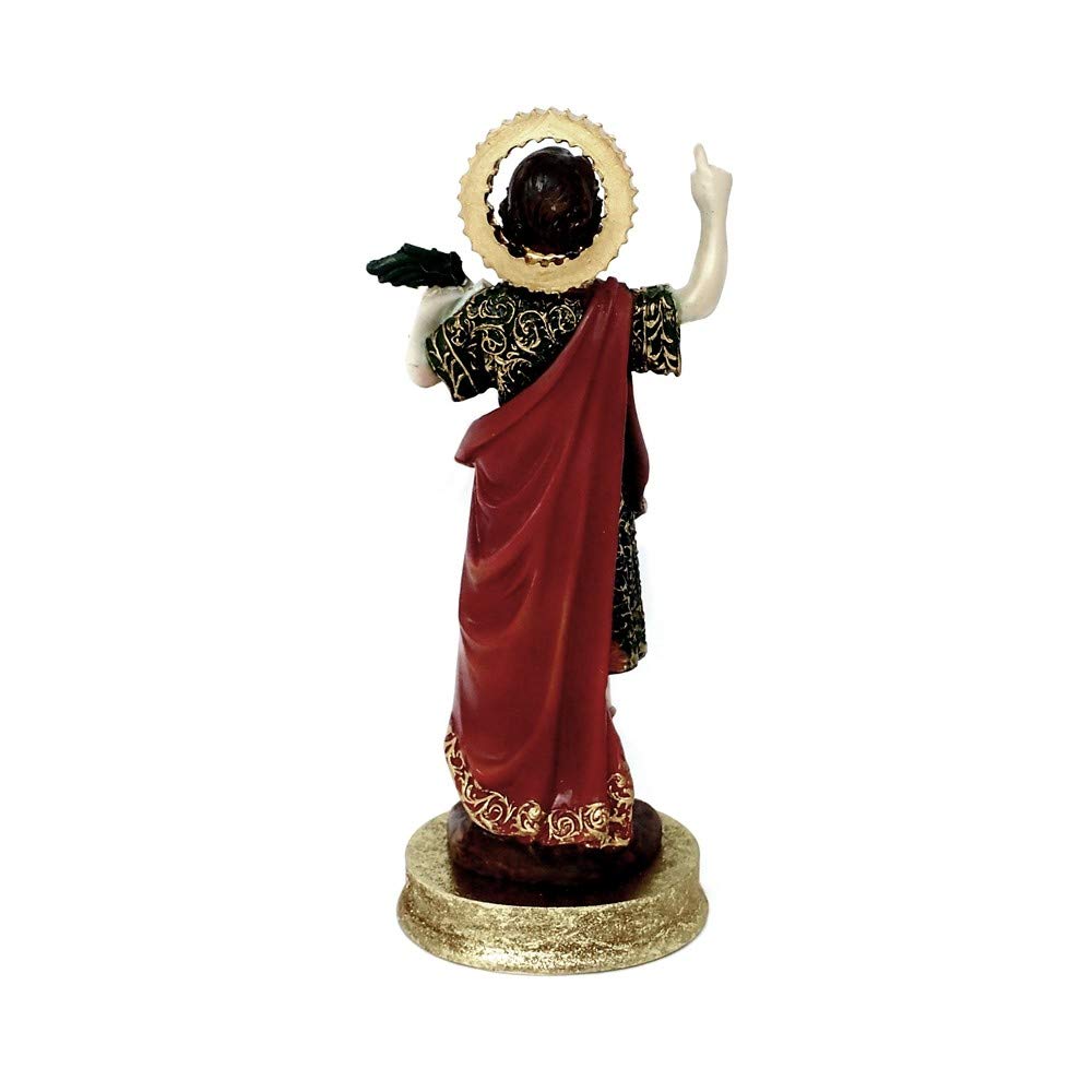 Figura San Pancracio Imagen 15Cm. Adorno Resina Peana Nombre Decoración