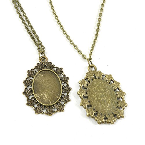 20 Pieces Antique Bronze Fashion Jewelry Making Charms Necklace Costume