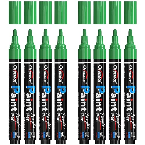 Marqueurs peinture acrylique verte durables pour verre et tissu