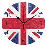 Diseño: reloj de pared redondo silencioso que no se pega (1 pila AAA necesaria, no incluida).