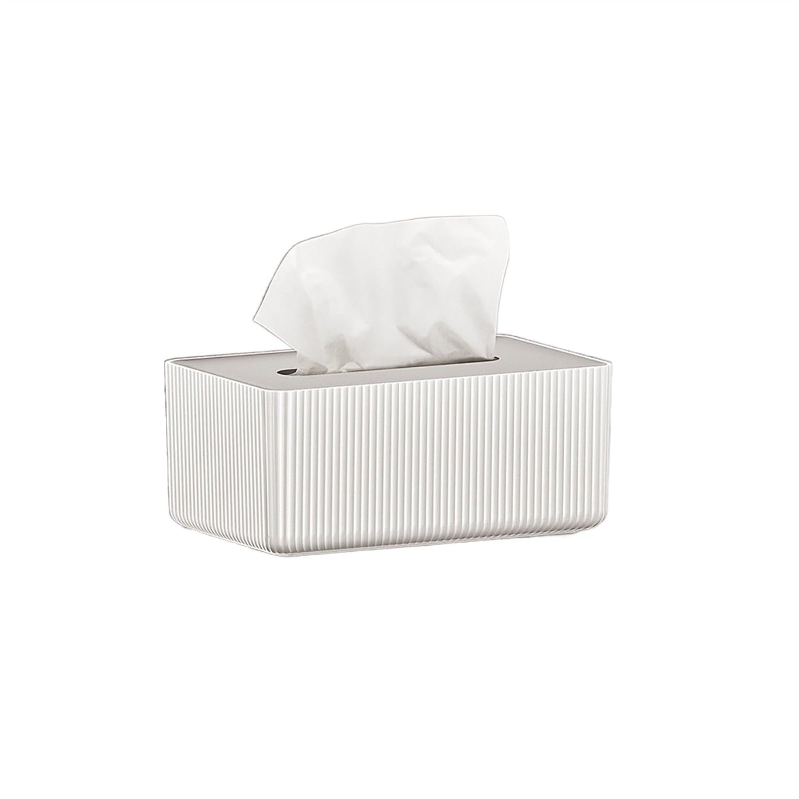 ROHCGHC Tissue boxes, Desktop Paper Box White Tissue Napkin Storage Container Home Organizer Plastic Simple Holder