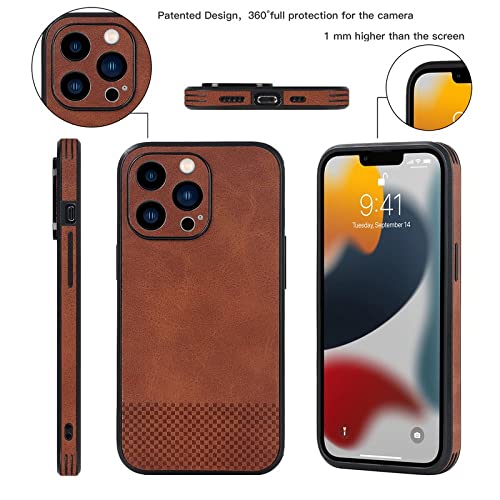 Coque arrière iPhone 12 11 XS : cuir marron anti-dérapant et antichoc ultra-fin - 4