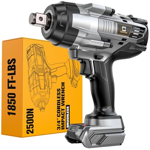 Cordless Impact Wrench 3/4 inch compatible with Dewalt 20V Battery, Cerycose1850ft-lbs (2500N.m) Brushless Electric Impact Gun, High Torque Impact Driver, Bare Tool Only, Heavy-Duty Automotive