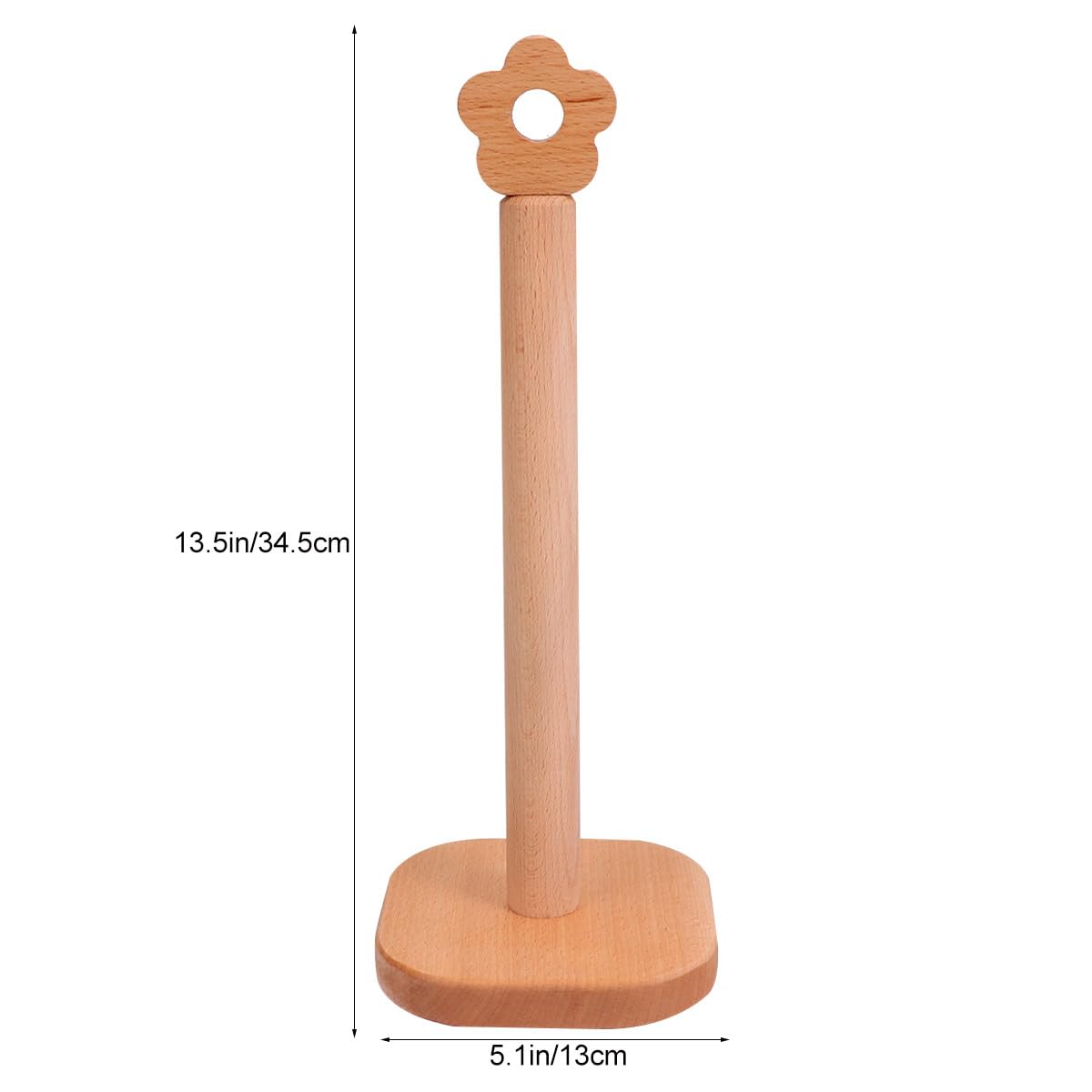Portarotolo Verticale in Legno per Carta da Cucina Creativa