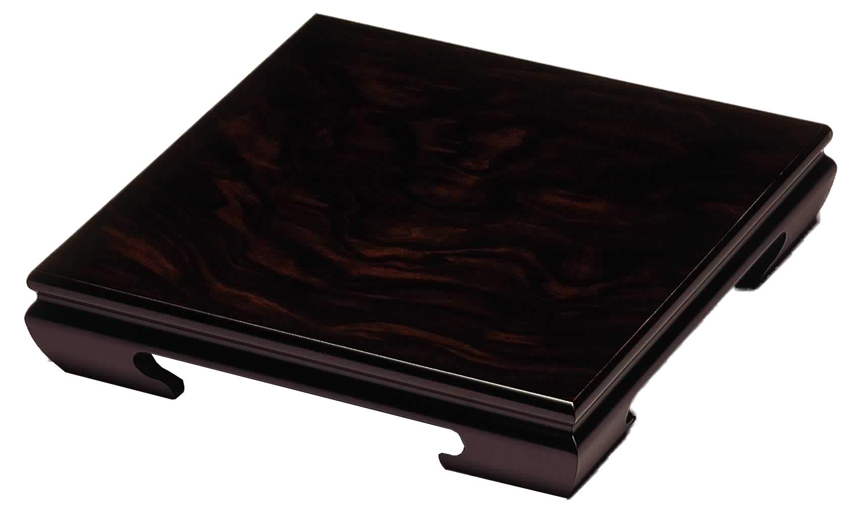 Amazon.co.jp: 山家漆器店 木製 花台 黒丹 正方形 黒檀調 24cm 8号 
