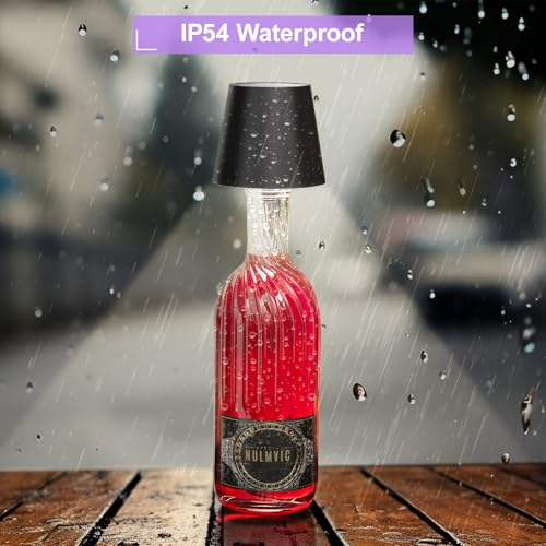 Wokwoyio BOTTLE LIGHTS Wireless Bottle Lamp, Wireless Bottle Lamp Shade With 3 Color Temperature, Rechargeable Stepless Dimming Led Wine Bottle Lights For Any Bottle, Desk Lamp thumb #4