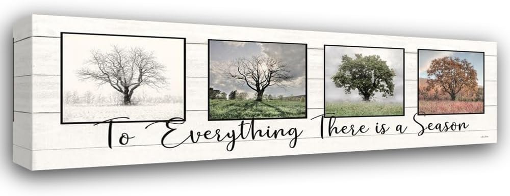 ArtDirect To Everything There is a Season 18x9 Gold Ornate Wood Framed with Double Matting Museum Art Print by Deiter, Lori