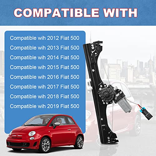 Front Left Power Window Regulator And Motor Assembly Compatible with Fiat 500 1.4L 2012 2013 2014 2015 2016 2017 2018 2019 Replaces Part Number 751-648: 68070267AC 68070267AD 68070267AE - Driver Side by YIUIY - Used condition - Image 6