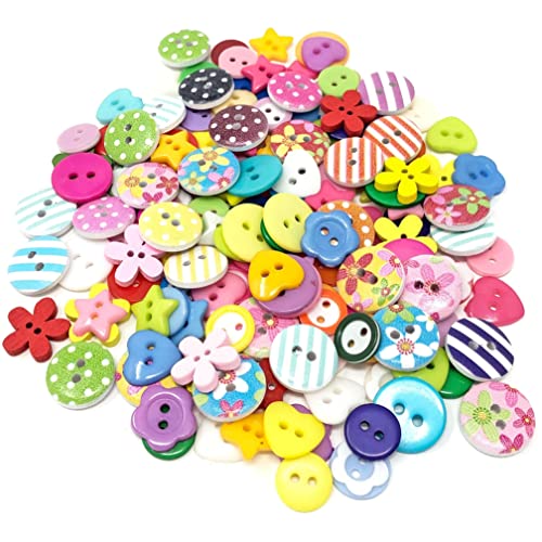 Special Touches - Lot de 150 boutons multicolores en bois, acrylique et résine pour confection de cartes Cover