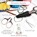 2 Pack Eyebrow Scissors for Women Small Sharp Beauty Trimmer Scissors Set with Protective Cover for Hair Cutting Beard Eyebrow Nose Facial Hair | Sewing Trimming Scissor for Embroidery Thread