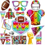 Super Football Decorations Photo Booth Props, Super Football Party Supplies Photo Props, Superbowl Party Decorations 2026 Sports Theme Photobooth Prop