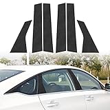 TOMALL 6pcs Carbon Fiber Car Window Pillar Post Vinyl Stickers Compatible with Honda Accord Sedan 2018 2019 2020 2021 Auto Overlay Wrap Trim Exterior Accessories Modification Decoration (Carbon Fiber)