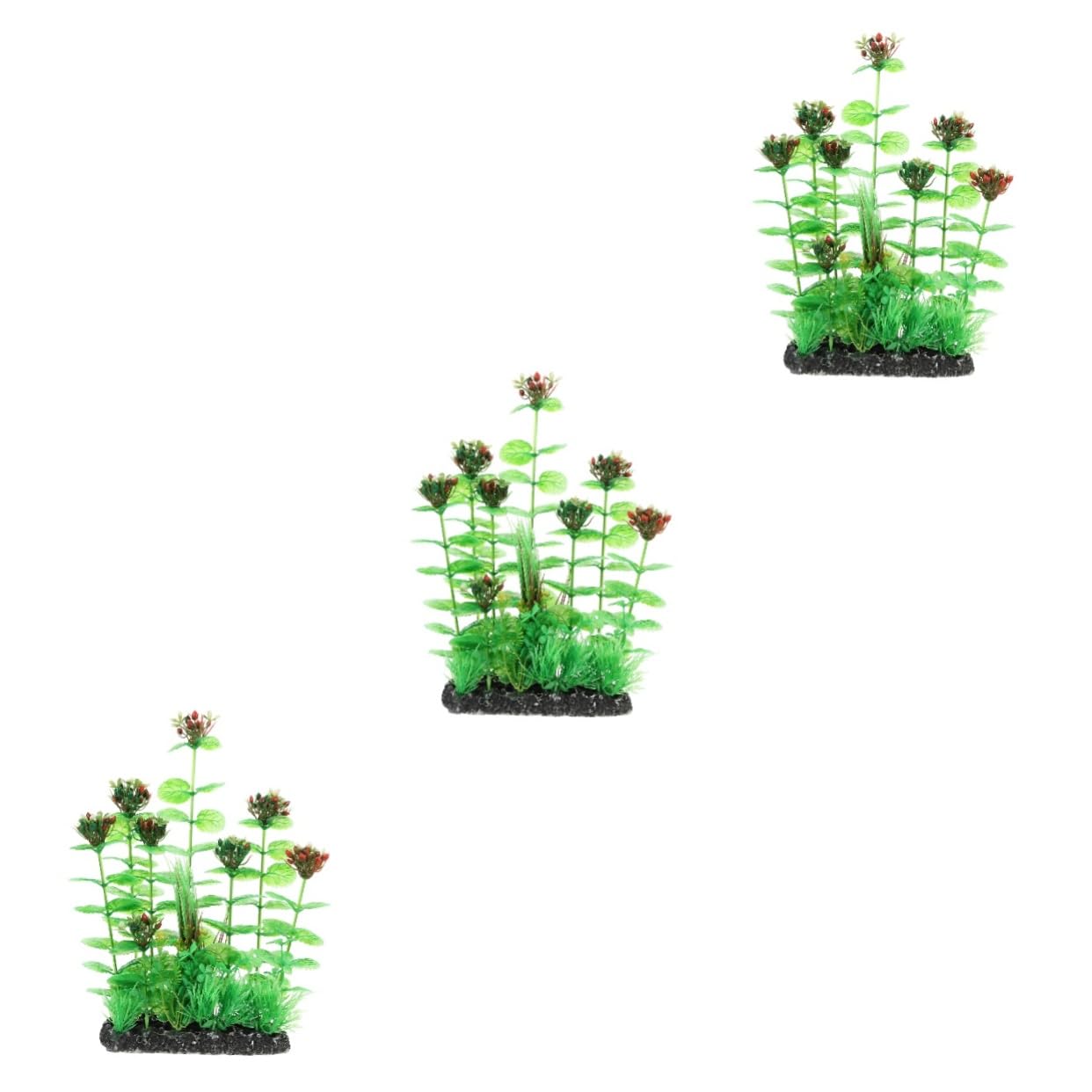 Milisten 3 Piezas De Plantas Decorativas para Acuario Adorno para Estanque Planta Artificial para Acuario Decoración para Pecera Plantas Artificiales para Pecera Decoración para