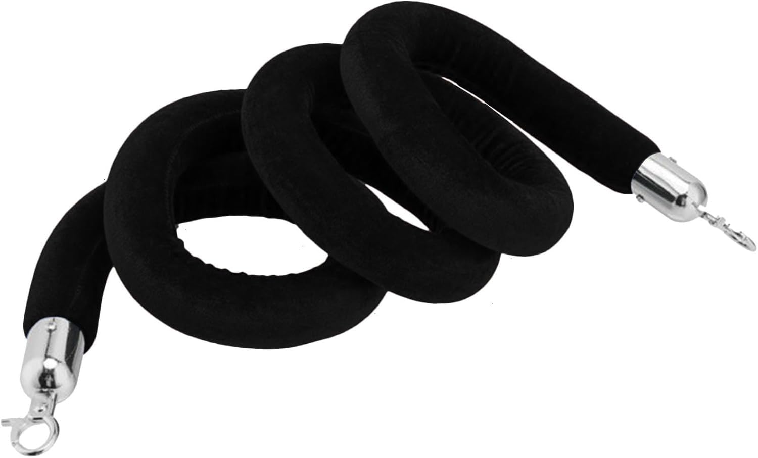Corde de file d'attente noire haut de gamme avec crochets pour stanchions
