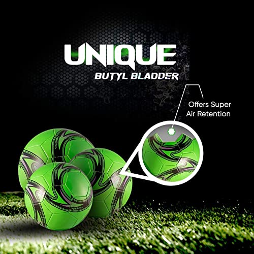 Western Star Soccer Ball Size 5 - Official Match Weight - 5 Colors - Long-Lasting Construction & Attractive Soccer Gifts (Green, 5) #TOP4