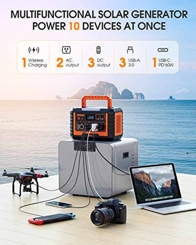 EBL 500W Portable Power Station with 100W Portable Solar Panel, 519.4Wh Solar Generator and Solar Panel Combo for Home and Outdoor Emergency Use - Image 3