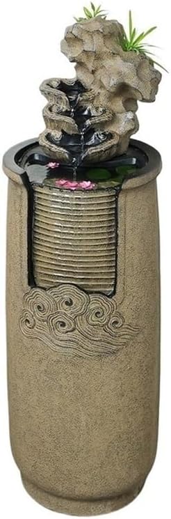 Modern 115cm Garden Waterfall Indoor Large Water Feature Independent Fountain Used for Courtyard Terrace Porch Home Decoration Floor-Standing Fountains
