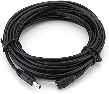 WildHD Power Extension Cable 16.5ft 1.35mm x 3.5mm Compatible with 5V DC Adapter Cord for CCTV Security Camera IP Camera Standalone DVR (3.5mm DC Plug 16.5ft Black)