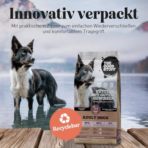 The GOODSTUFF Pferd (Adult) 2,5 kg | Hochwertiges Hundetrockenfutter getreidefrei | Mit frischem Pferdefleisch | Hundefutter trocken für ausgewachsene Hunde | Super-Premium Trockenfutter für Hunde