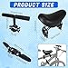 Alaxciax Front Mounted Bicycle Seats for Children, Kid Bike Seat Mountain with Handlebars Foot Pedals for Children 2~5 Years (Black) (Black)