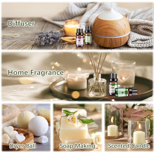 Hanolly Essential Oils Set, Aromatherapy Essential Oil Kit For Diffuser thumb #5