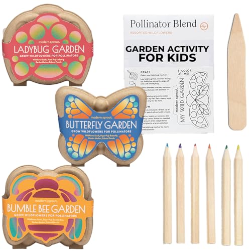 Modern Sprout Curious Critters Garden Activity Kit [3-Pack] Mixed Wildflower
