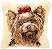 Vervaco, Kit per creazione Cuscino Peloso, Motivo: Yorkshire Terrier, 40 x 40 cm