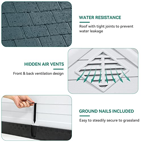 YITAHOME Large Plastic Dog House Outdoor Indoor Doghouse Puppy Shelter Water Resistant Easy Assembly Sturdy Dog Kennel with Air Vents and Elevated Floor - Image 6