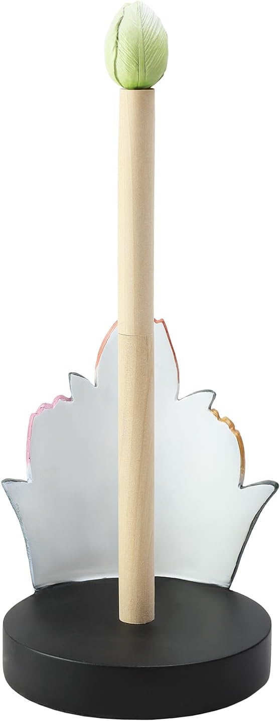 Tulip Paper Towel Holder with Heavy Base, Resin Crafts Display for Kitchen Cafe Western Restaurant Cake Shop Dessert Shop.